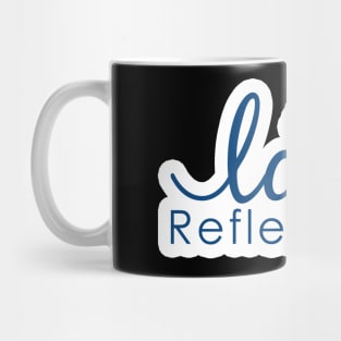 Love Reflexology - (white outline) blue font Mug